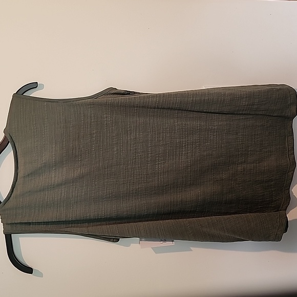 Croft & Barrow Olive Green Lace Tank Top NWT SIZE PL - Picture 6 of 6